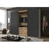 WIMEX Schwebetürenschrank »Magic by fresh to go«, tolles EXTRA: mit drehbarem TV-Element, mittig mit Schubladen, grau