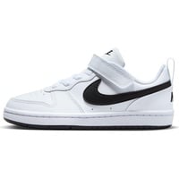 Nike Court Borough Low RECRAFT (PS) Sneaker, White/Black, 35 EU