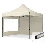 TOOLPORT Faltpavillon 3 x 3 m creme inkl. Seitenteile 59084