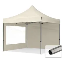 TOOLPORT Faltpavillon 3 x 3 m creme inkl. Seitenteile 59084