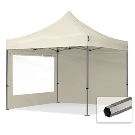 TOOLPORT Faltpavillon 3 x 3 m creme inkl. Seitenteile 59084