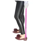 BESTYASH Schuhlöffel Mit Massagekrallen Aus Langlebigem Pp Hohler Langer Schuhlöffel Praktische Anziehhilfe Für Zuhause Büro Und Reisen Pink - Einheitsgröße