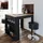Vicco Esstisch-Set Repose, Anthrazit/Goldkraft Eiche 67 x 100 cm mit 2 Hockern
