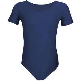Aquarti Mädchen Kurzarm Ballettanzug Einfarbig, Farbe: Dunkelblau, Größe: 140 - 140