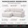 venasi Eckcouch Cord 2-Sitzer Beige