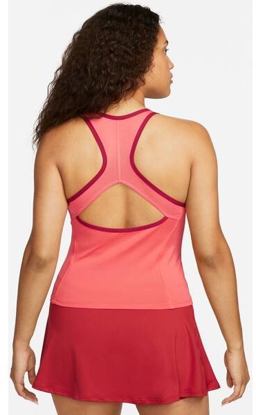 NIKE Damen Shirt W NKCT DF SLAM TNK NY SLD, EMBER GLOW/EMBER GLOW/NOBLE RED/WHI, L