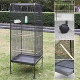 Melko - Vogelvoliere Rollbar Aus Metall Vogelkäfig Vogelhaus Papageienkäfig Tierkäfig