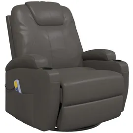 vidaXL Massage-Schaukelsessel Kunstleder 95 x 100 x 95 cm Grau mit Fernbedienung