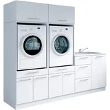 laundreezy Mehrzweckschrank-Set 236 x 200 x 68 cm Weiß