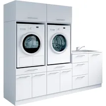 laundreezy Mehrzweckschrank-Set 236 x 200 x 68 cm Weiß