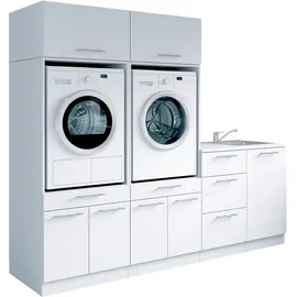 laundreezy Mehrzweckschrank-Set 236 x 200 x 68 cm Weiß