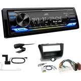 JVC KD-X472DBT 1-DIN Digital Autoradio mit Bluetooth DAB+ inkl. Einbauset für Toyota Yaris Verso Facelift