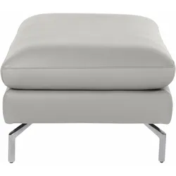 Hocker CALIA ITALIA "Dave mit edlem Metallfuß", grau, B:95cm H:42cm T:68cm, Hocker