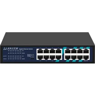 Lanview Unmanaged Full Intelligent Ethernet - Switch - 1 Gbps