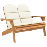 vidaXL Adirondack-Gartenbank mit Kissen 126 cm Massivholz Akazie