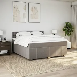 vidaXL Boxspringbett 180 x 200 cm Taupe