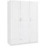 [en.casa] Kleiderschrank Finning 120 x 176 x 52 cm Weiß