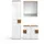 Vicco Badmöbel-Set Eden Weiß Hochglanz/Artisan-Eiche 3 Teile, mit Hochschrank