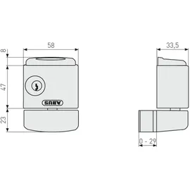 ABUS Fenstersicherheit Set Fenstergriff Fg120 - Zusatzsicherung Fts3003 W 3 tlg .
