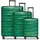 bergpfeil Travel Koffer-Set 3-tlg. grün/emerald green metallic