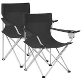 Songmics Campingstuhl 2er Set Schwarz