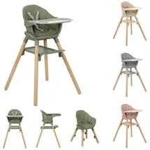 KIKKABOO Kikka Boo Hochstuhl, 6in1 Woody Armeegrün