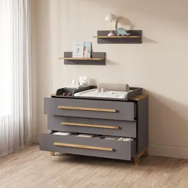 livinity® Wickelkommode Mailo 0 x 0 x 0 cm Grau/Artisan