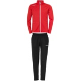 Uhlsport ESSENTIAL Classic Trainingsanzug für Herren, Jugendliche & Kinder, klassischer Sport-Anzug, Jogging-Anzug, Jogging-Hose & Jacke, Tracksuit schwarz/rot S