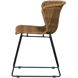 Woood Wings Gartenstuhl 55 x 54 x 77,5 cm schwarz 2er Set