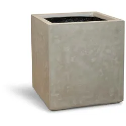Roccastone würfelförmiger Betonpflanzkübel 40 x 44 cm natur beton