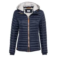 CAMEL ACTIVE Damen leichte Steppjacke mit Abnehmbarer Kapuze Dunkelblau womenswear-36