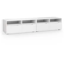 Vicco Lowboard Ruben Weiß, 200cm TV-Board Fernsehschrank TV-Schrank Regal Tisch