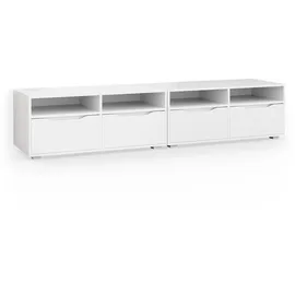 Vicco Lowboard Ruben Weiß, 200cm TV-Board Fernsehschrank TV-Schrank Regal Tisch