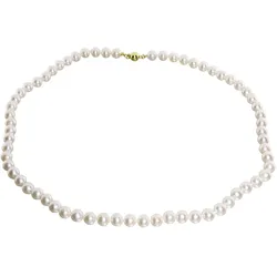 Perlenkette OSTSEE-SCHMUCK "Ostsee-Schmuck Kette Ingrid 6 Kette Ingrid 6" Gr. 45, weiß, Halsketten, Damen, 45cm, Gelbgold 585, L: 42cm