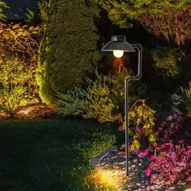 Harms Import LED Solar Außen Lampe Metall Erdspieß 507097 schwarz