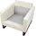 Beliani Sessel VIND Cord 72 x 71 x 70 cm Hellbeige mit Kissen