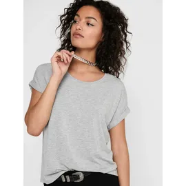 Only T-Shirt "ONLMOSTER – T-Shirt mit melierter Optik und elastischem Material", Damen, Gr.