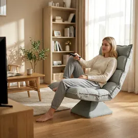 Homcom Relaxsessel mit verstellbarer Rückenlehne gepolstert 70 x 95 x 62 cm Grau