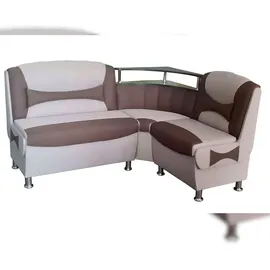 RODNIK Eckbank Samba New, Sitzbank, mit Stauraum und Ablage in Cappuccino-Braun