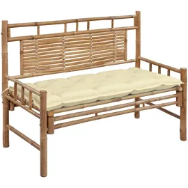 vidaXL Gartenbank 120 x 60 x 45 cm Cremeweiß