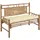 vidaXL Gartenbank 120 x 60 x 45 cm Cremeweiß
