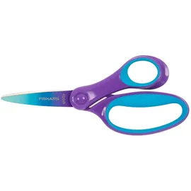 Fiskars Kinderschere, Schere für große Kinder im Alter von 8 - 11 Jahren, Rechtshändig, SoftGrip, Länge: 15 cm, Ombré-Optik, Violett,
