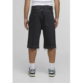 2y studios Shorts 2Y STUDIOS "2Y Studios Joran Open Hem Baggy Shorts", Herren, Gr. 34, Normalgrößen, washed schwarz, 100% Baumwolle, unifarben, loose fit, Hosen Shorts