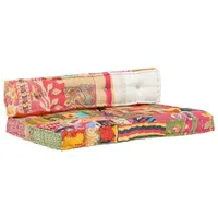 VidaXL Palettensofa-Auflage Mehrfarbig Stoff Patchwork