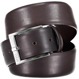 Boss Erron Sz35 Leather Belt W100 Dark Brown