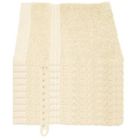 Julie Julsen Bio Waschhandschuh-Set 10 STK. 15x21 Pastell Beige 100% Baumwolle Frotte 550g/m2