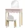 [en.casa] Schminktisch, Kinderschminktisch mit Stuhl Vestnes Cotton Candy/Weiß