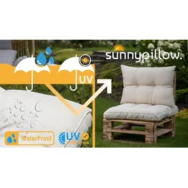 sunnypillow Stuhlkissen 60 x 60 cm Ecru/Beige
