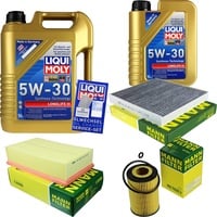 Filter Set Inspektionspaket 6 Liter Liqui Moly Motoröl Longlife III 5W-30 MANN-FILTER Liqui Moly Motoröl Longlife III 5W-30 Innenraumfilter Luftfilter Ölfilter