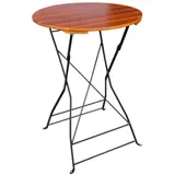 Chefgastro Stehtisch, Braun, Holz, 4-Sitzer, Rund,rund, 80x110x80 cm, Gartenmöbel, Gartentische, Klapptische Garten